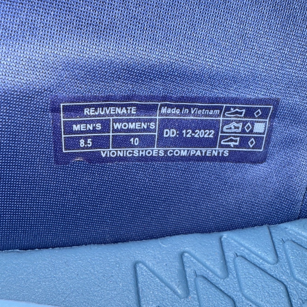 Vionic Blue and Cream Slide Sandals - Picture 5 of 7